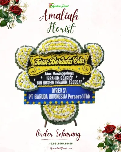 Papan Bunga Duka di Olo